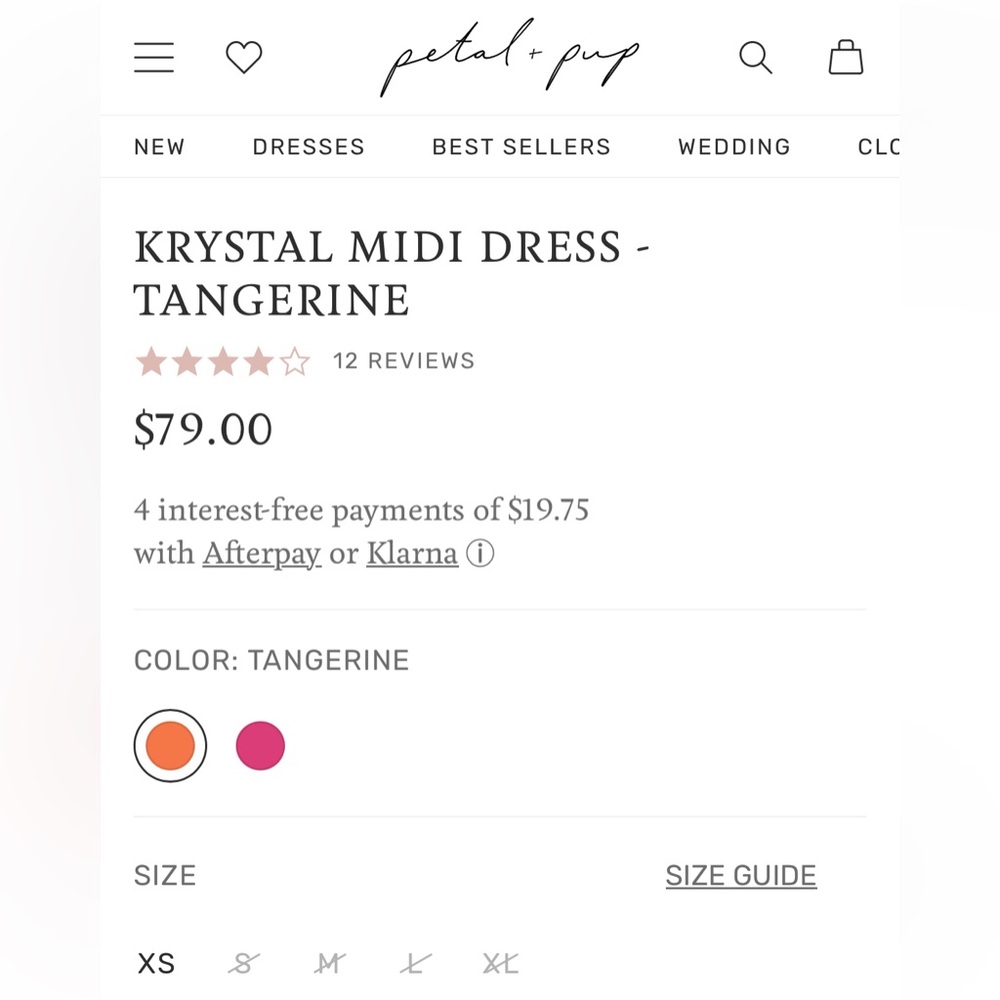 NWT Petal & Pup Krystal Midi Dress - Picture 6 of 6